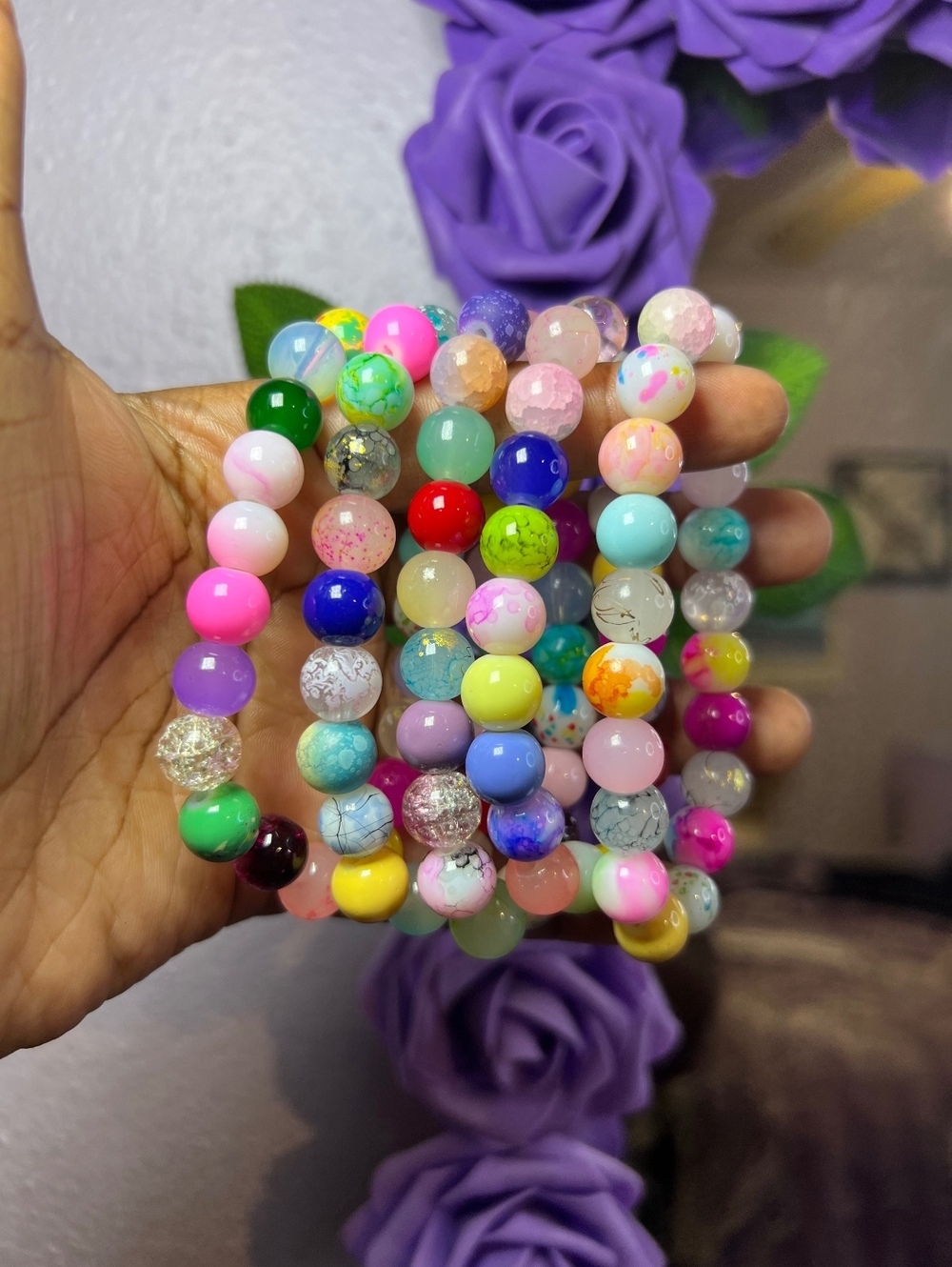 Confetti Remix Glass Beaded Bracelet Set - 5 Piece